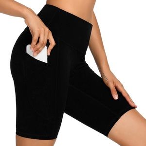 Yoga Shorts High Waist With Pockets